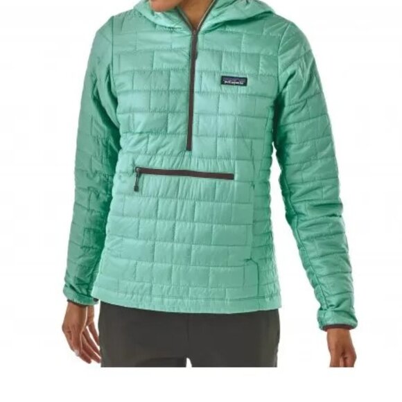 PATAGONIA WOMEN'S NANO PUFF BIVY QUILTED  PULLOVER JACKET  KANGAROO POCKET XS - Picture 3 of 16